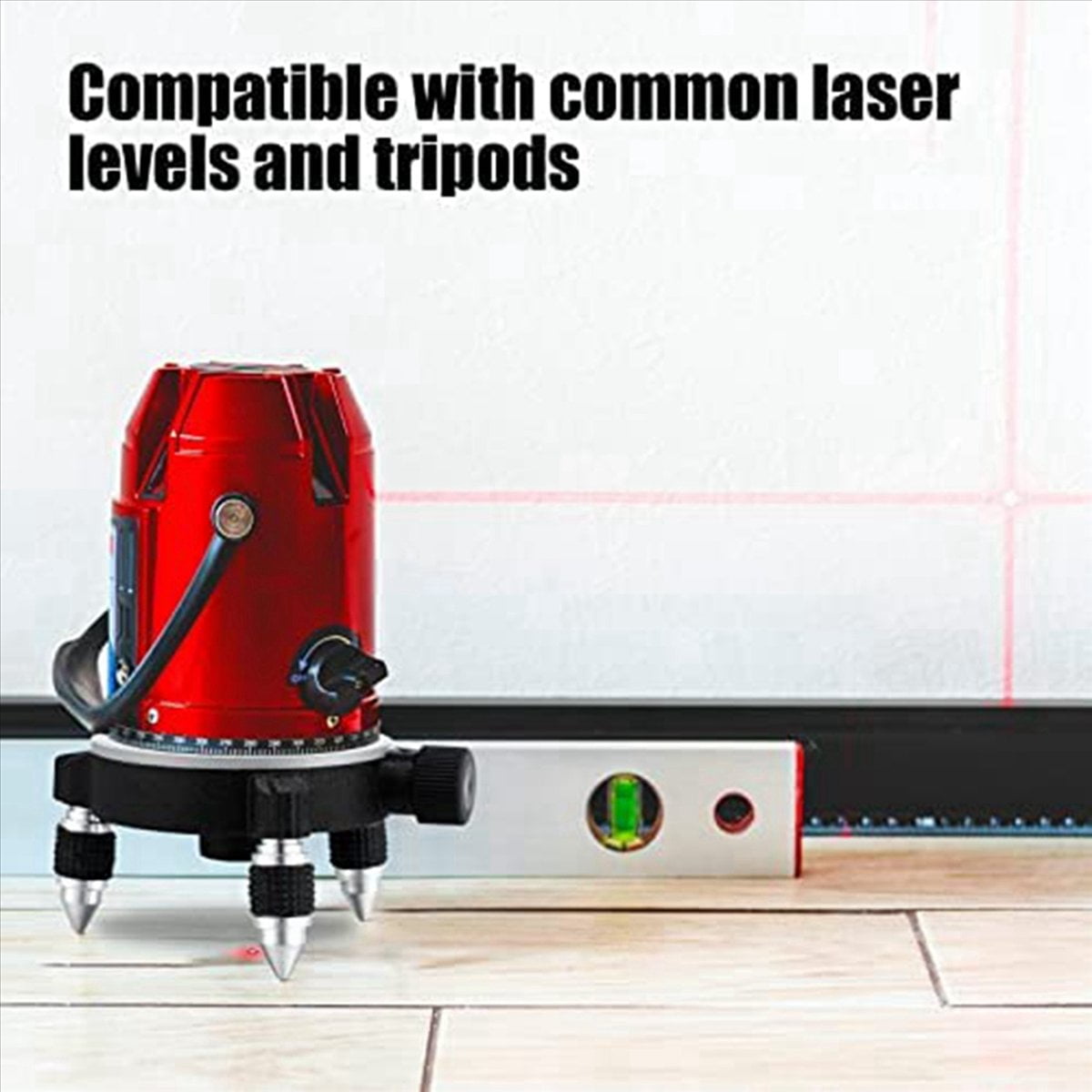 2X 360°Adjust Laser Level Adapter Rotating Base for Laser Level Tripod Connector Pivoting Base Fine Tuning Holder
