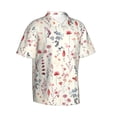 thumbnail image 2 of Daiia Wildflower Watercolor 3 Hawaiian Shirt for Men Gentle Cotton Regular Short Sleeve Casual-Small, 2 of 9