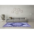 thumbnail image 3 of Ahgly Company Indoor Square Geometric Blue Traditional Area Rugs, 6' Square, 3 of 4