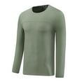 thumbnail image 2 of Mlzmgr Athletic Mens Shirts Spandex Stretchy Quick Drying Tops Crewneck Long Sleeve Sports Casual Shirts for Men, 2 of 7