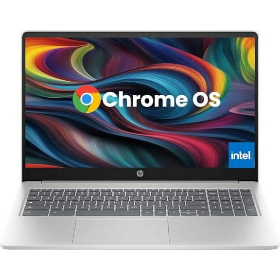 HP Chromebook Laptop for Student - 15.6" HD Display, Intel Processor N200(4-core), 8GB RAM, 64GB eMMC, Intel UHD Graphics, Up to 10H Long Battery Life, Wi-Fi 6, Bluetooth, Chrome OS