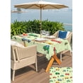 thumbnail image 5 of Outdoor Tablecloth with Umbrella Hole for Patio/Picnic/Party/Camping, Green Cartoon Truck Waterproof Table Cloth Rectangle Table Cover Washable, Funny Cute Colorful Car Tree Polka Dot (60"x 102"), 5 of 8