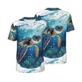 thumbnail image 3 of Daiia Watercolor Turtle4 Mens Baseball Jersey Button Down Shirts Short Sleeve Sports Uniforms-3X-Large, 3 of 9