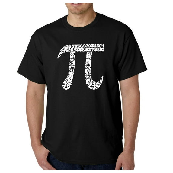 LA Pop Art Men's Word Art T-Shirt - THE FIRST 100 DIGITS OF PI