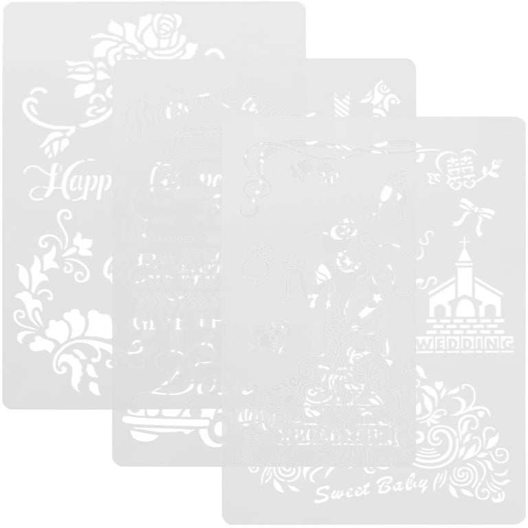 Set of 6 assorted Journalling Stencils - Set 4 - for paper crafts