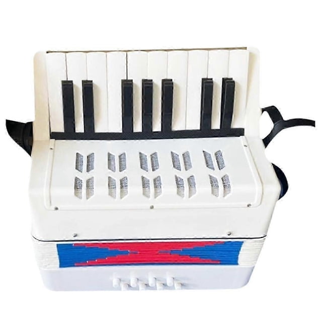 White 17 Keys 8 Bass Accordion Children'S Educational Musical Instrument for Students Beginners