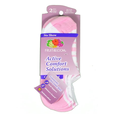 

Lot of 4 Pairs Fruit of the Loom Women s Pink No Show Shoe Size 4-10