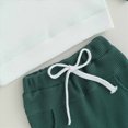 thumbnail image 6 of Xudanell Boy Baby Clothes Boys Winter Outfits Waffle Contrast Color Sweatshirt Pants Sets Infant Winter Outfits 6 9 12 18 24 Months 2T 3T, 6 of 6