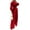 Red, variant on Women's Casual 2-Piece Tweed Set, Solid Color Notched Collar Top and Long Pants, Fall and Winter Fashion Outfit,White L