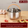 thumbnail image 1 of Compact 21.5cm 304 Stainless Steel Electric Rice Cooker Steamer Basket with Footed Base - Rust-Resistant, Easy-to-Clean Home Kitchen Tool for Versatile Food Steaming (Vegetables, Meats, Rice) with, 1 of 6