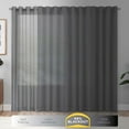 thumbnail image 2 of Eclipse Ronneby Stripe Blackout Grommet Tope Single Window Curtain Panel, Light Grey, 40 x 84, 2 of 6