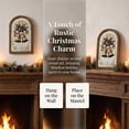 thumbnail image 4 of IPEWLEX Christmas Wooden Wall Art Sign with Bells & Holly – Rustic Holiday Decor for Wall & Door, 4 of 7
