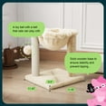 thumbnail image 5 of Amolife 14.1" Cat Tree with Hammock, Sisal Scratching Post, Plush Bed, Stable Cat Furniture for Indoor Cats and Kittens, Beige, 5 of 9