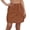 Brown, variant on Women's Solid Color High Waist Cargo Mini Skirt, A Line Drawstring Waist Multi Pocket Skirt for Women, Trendy Summer 2026 Hiking Outdoor Short Cargo Skirt with Pockets Black S