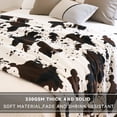 thumbnail image 4 of Cow Print Blanket Animal Brown Black Milky White Throw Blankets,Cow Print Blanket for Kids Adults, Soft Cow Blankets and Throws Cowhide Decor for Couch Sofa Bed 40"×50", 4 of 6