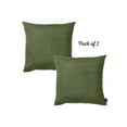 thumbnail image 2 of Honey Set of 2 Decorative Throw Pillow Cover Solid Color 18" x 18" Fern Green Square Pillowcase for Couch, Bedding, 2 of 4