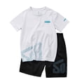 thumbnail image 4 of Splozh Summer Clothes for Toddler Boys Fashion Boys Sports Set Summer Sportwear Mesh Short Sleeved Shorts Toddler Basketball Set Two Piece Set,White,5-6 Years, 4 of 4