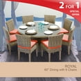 thumbnail image 2 of Royal Vintage Stone 60 Inch Outdoor Patio Dining Table With 8 Chairs, 2 of 6