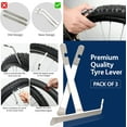thumbnail image 2 of siisll Bike Tire Levers Tyre Spoon Iron Changing Tool (Pack of 3), Ergonomic Premium Stainless Steel Metal Bicycle Tyre Removal Spoon Repair Tool for Changing Road & Mountain Bike Tubes, 2 of 7