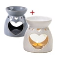 thumbnail image 1 of Quemador De Incienso De Cerámica De Doble Amor, 2 Uds., Lámpara De Aroma De Estufa De Aceite Esencial De Aromaterapia, 1 of 6