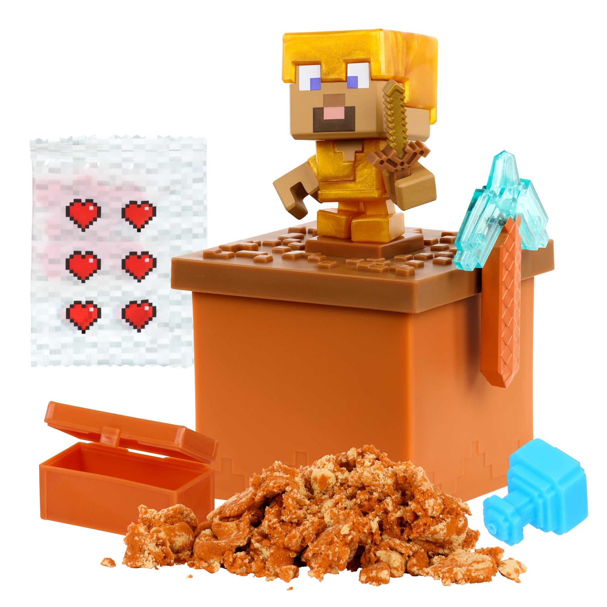 Treasure X Minecraft Sand & Sea, Overworld Minecraft Character, 12 Mine & Craft Characters to collect, Will you find the real Gold Dipped Treasure? Boys, Ages 5+