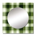 thumbnail image 2 of Designart "Elegant UK Plaid in Green I" 0 Green Large Square Mirror - Square Bedroom Mirror Printed Wall Decor - Vintage Square Printed Wall Mirror Art, 2 of 5