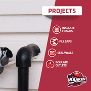 Kraken Bond Gaps & Cracks Filler Insulating Foam Sealant - Expanding Polyurethane Foam for Windows, Doors, and Insulation - 12 oz with Straw, 12 Pack