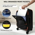 thumbnail image 3 of New York Xpress 2-Piece Softside Luggage Set, 22/26 inch Lightweight Water-Resistant Upright Suitcase for Men Women, Black - TA8353, 3 of 11