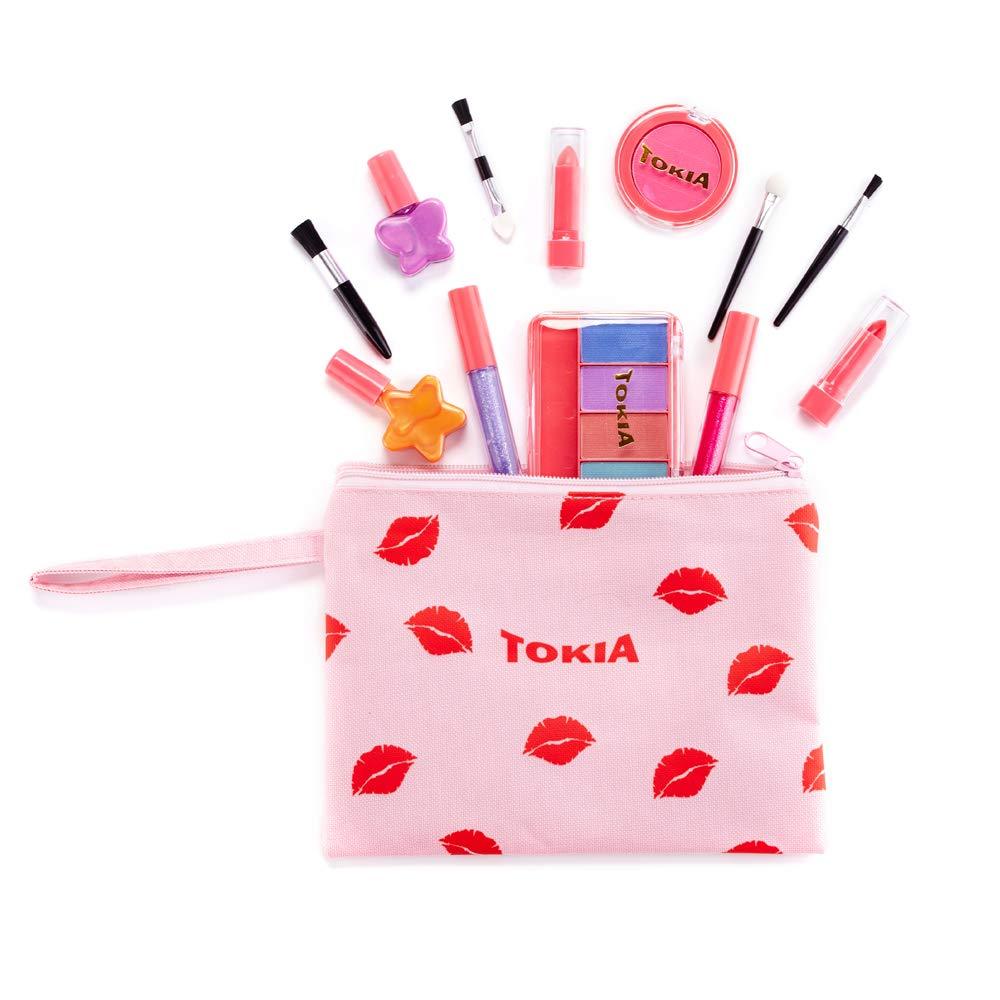 TOKIA Kids Makeup Kit for Girl, Washable NonToxic Little Girl Makeup