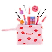 TOKIA Kids Makeup Kit for Girl, Washable Non-Toxic Little Girl Makeup Set with Cosmetic Bag