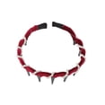 thumbnail image 3 of Unique Bargains 1 Pc Hairband Velvet Pearl Wave Teeth Hair Accessories for Women Red, 3 of 5