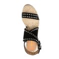 thumbnail image 3 of XYD Women Summer Open Toe Ankle Strap Eyelets Espadrilles Sandals Crossover Straps Wedge Heel Casual Dress Shoes Size 5.5 Black, 3 of 4