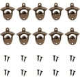 thumbnail image 1 of 10pcs Bottle Opener Wall Mounted Beer, Soda, Wine Opener for Cafe, Bars, Restaurant, Kitchen (Bronze), 1 of 4