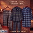 thumbnail image 5 of KingSize Men's Big & Tall Plaid Flannel Nightshirt, 5 of 6