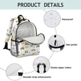 thumbnail image 4 of Tractor and Fences White Pattern Cute School Backpack Bag for School with Padded Back and Adjustable Shoulder Straps 15.25"x11.5"x5.25", 4 of 5