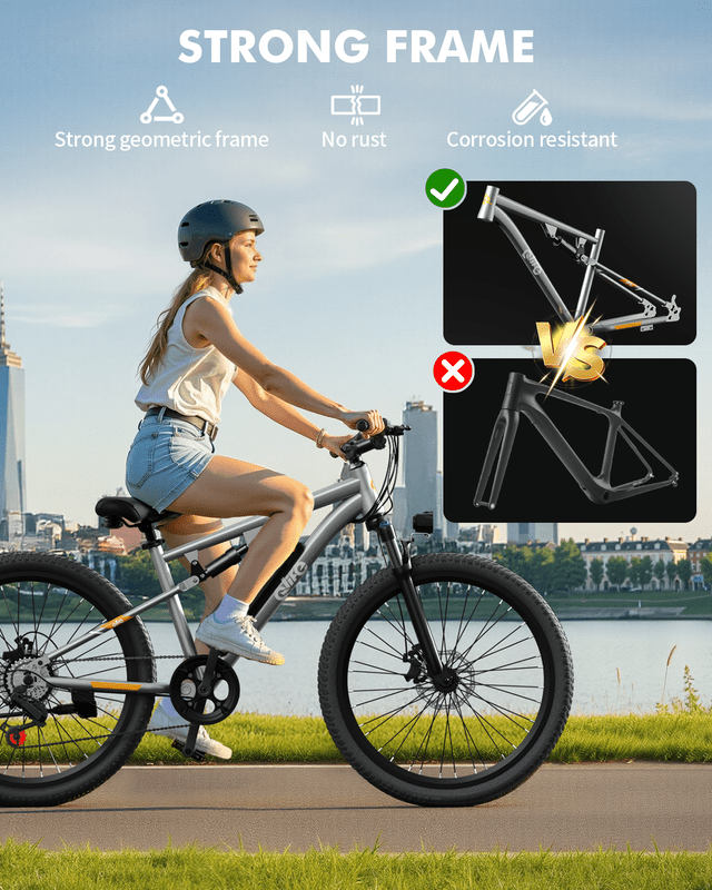 Qlife Racer 27.5 Inch Electric Bicycle for Adults, Full Suspension 21-Speed Mountain Ebike with More Than 1200W 28MPH Brushless Motor,Gray