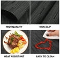 thumbnail image 5 of 6pcs Placemat with Compatible Table Runner Crossweave Insulation Placemat Washable Table Mats Set Heat Resistant, 5 of 10