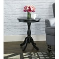 thumbnail image 2 of Linon Palmetto Round Pedestal Accent Table in Black Painted Wood, 2 of 10