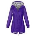 thumbnail image 7 of oqasdz Women's Lightweight Hiking Windbreaker Jacket with Hood Striped Pockets Outdoor Anorak Coat for Trekking Travel Casual Versatile Cozy, 7 of 7
