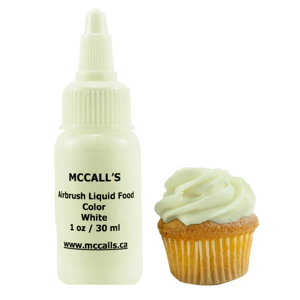 McCall's Airbrush Liquide Colorant Alimentaire Blanc - 30 ml (1 oz) 