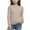 Beige, variant on Loopsun Kids Winter Tops, Toddler Girls Long Sleeve T Shirts, Kids Casual Solid High Neck Long Sleeve Fleece Knit Shirts Warm Top Beige, 2-3Years
