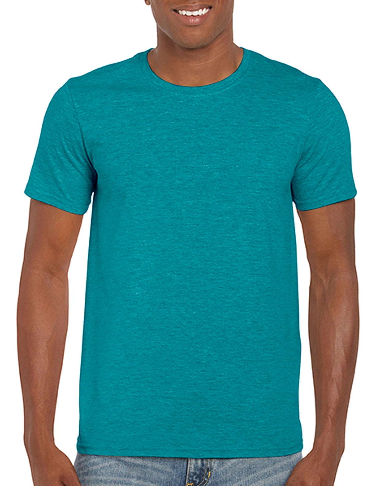Gildan Heather Galapagos Blue Deals, 57 