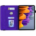 thumbnail image 4 of Case for Samsung Galaxy Tab S9 Ultra/S8 Ultra 14.6" 2023/2022, Multi-Angle Viewing Folio Stand Smart Shell Embossed Pattern PU Leather Cover with Auto Sleep/Wake Pencil Holder Card Slot Case, Purple, 4 of 6