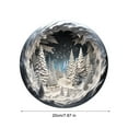 thumbnail image 3 of Kedshhgu Christmas Forest Snowhouse Nativity Pendant Circular Flat Acrylic Christmas Tree Hanging Decoration Home Office Table Decor Winter Holiday Birthday Party Gifts Supplies, 3 of 6