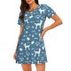 thumbnail image 1 of Balery Poodle Dog Camisón de manga corta con cuello redondo para mujer, cómodo y elegante., 1 of 6