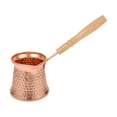 thumbnail image 5 of TAILTOSS 1Pack Ibrik Turkish Design Metal Coffee Pot 350ml with Wooden Handle for Coffee Brewing, 5 of 8