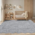 thumbnail image 3 of Garvee 4'x6' Scalloped Rug Farmhouse Braided Print Carpet, Washable Rug Soft Non Slip Low Pile Rug Indoor Neutral Carpet for Living Room Bedroom Dining Room, Gray, 3 of 8