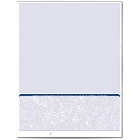 VersaCheck ValueChex - 500 Chèques d'Affaires Vierges - Classique Bleu - 500 Feuilles Formulaire #1002 - Chèque en Bas