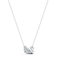 thumbnail image 4 of Collar con colgante de cisne de Swarovski con cristales transparentes de rodio, 4 of 5