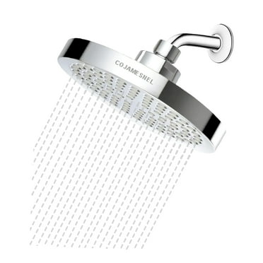 Cojamesnel High Pressure Rain Shower Head - Luxurious Modern Bathroom Showerhead, 2.5 GPM Adjustable Angles, Chrome Finish, 6 Inch Round